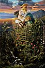 Michael Cheval Basket of Love painting